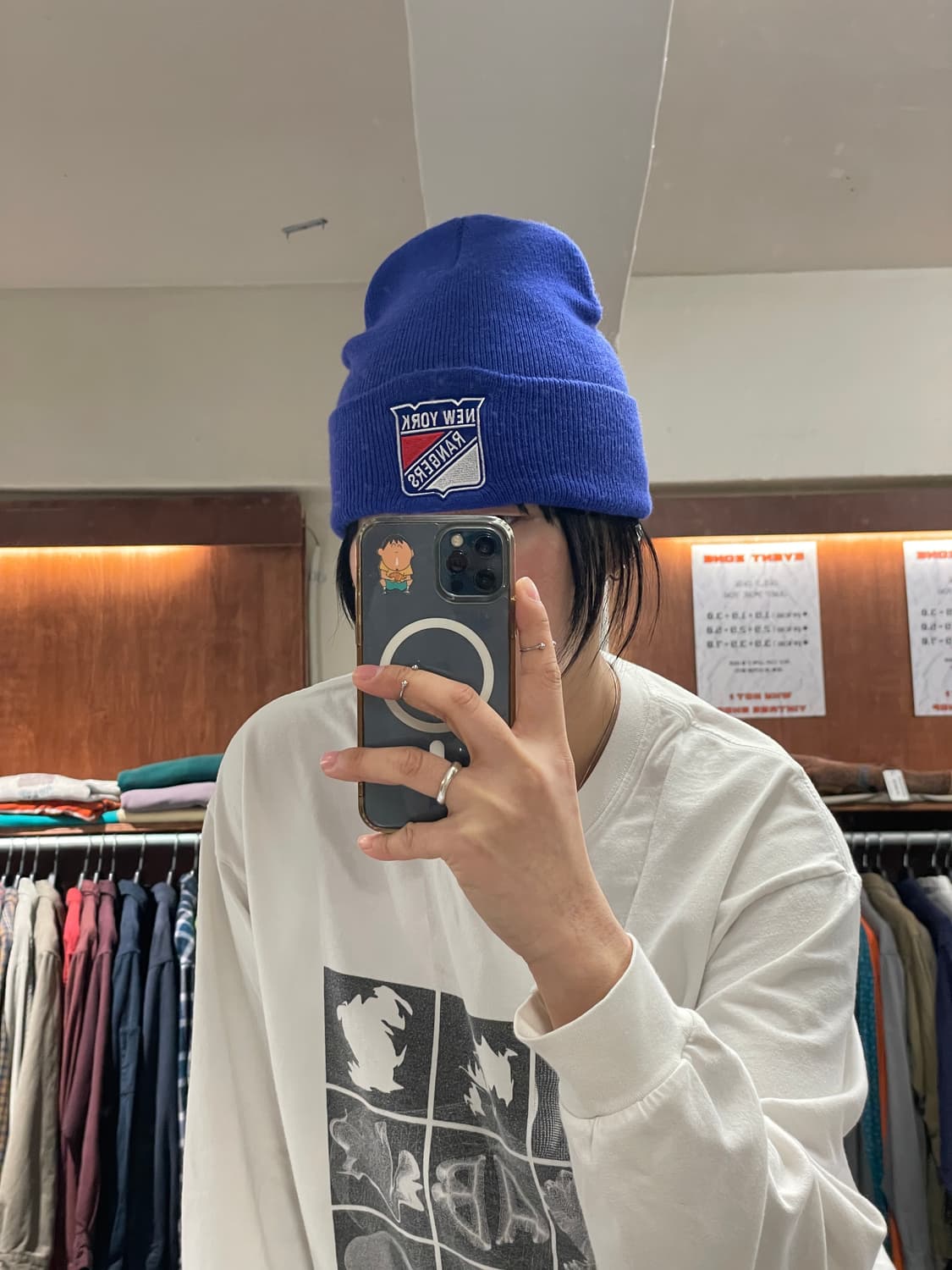 빈티지 NHL 자수 로고 비니 상품이미지1