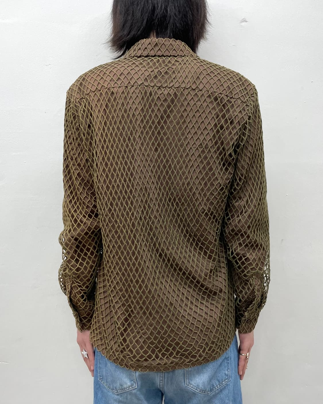 brown net play shirt  상품이미지2