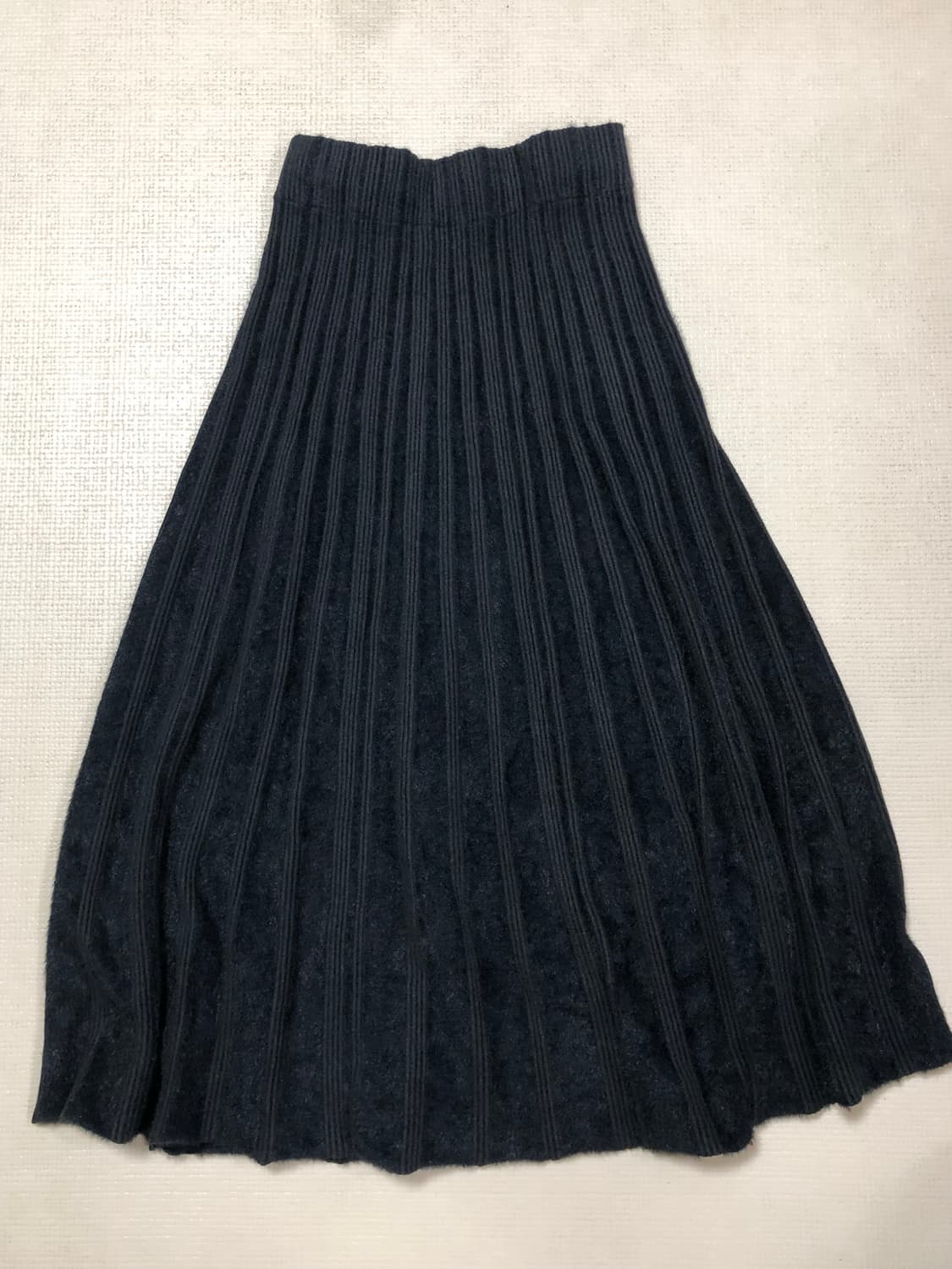 빈티지 블랙 스트라이프 롱 니트 스커트 상품이미지8