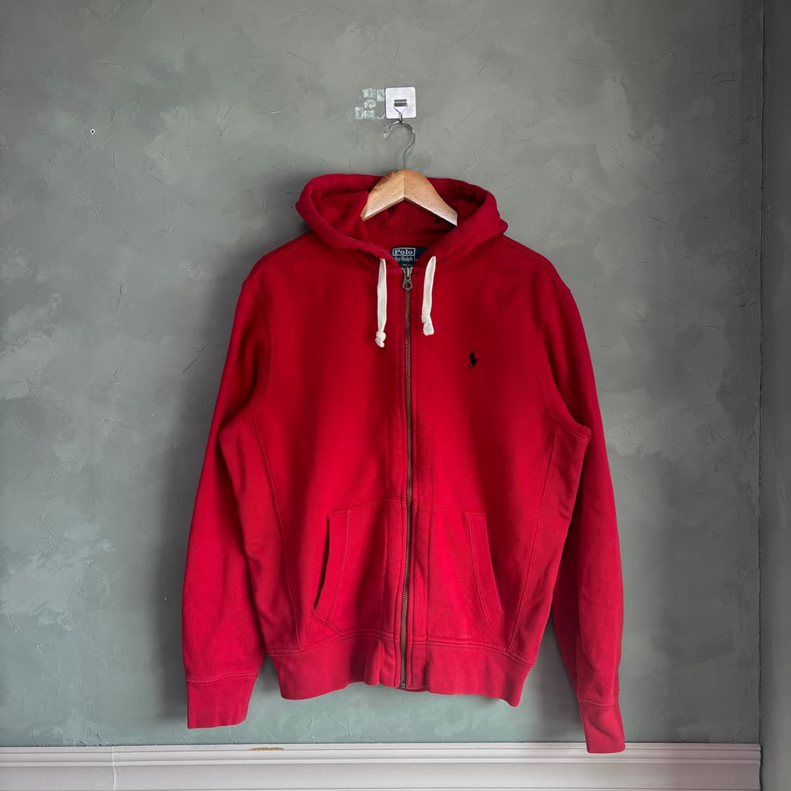 폴로 랄프로렌 써멀 후드집업 레드 빨강 상품이미지1
