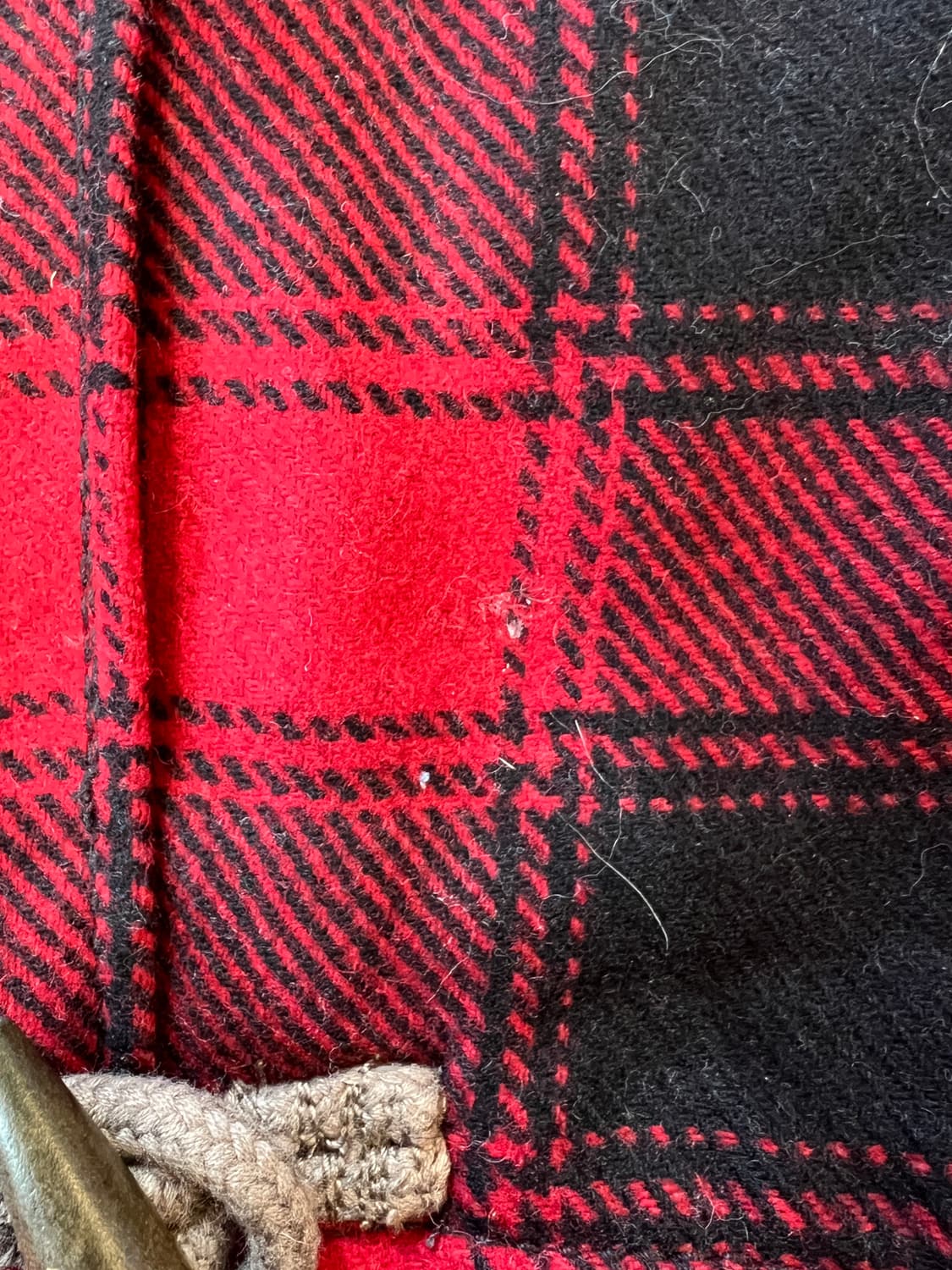 Levi’s 레드 체크 퍼 더플 자켓 상품이미지9