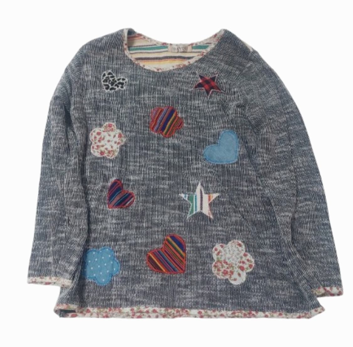 일본빈티지 모리걸 패치 자수 롱슬리브 상품이미지1