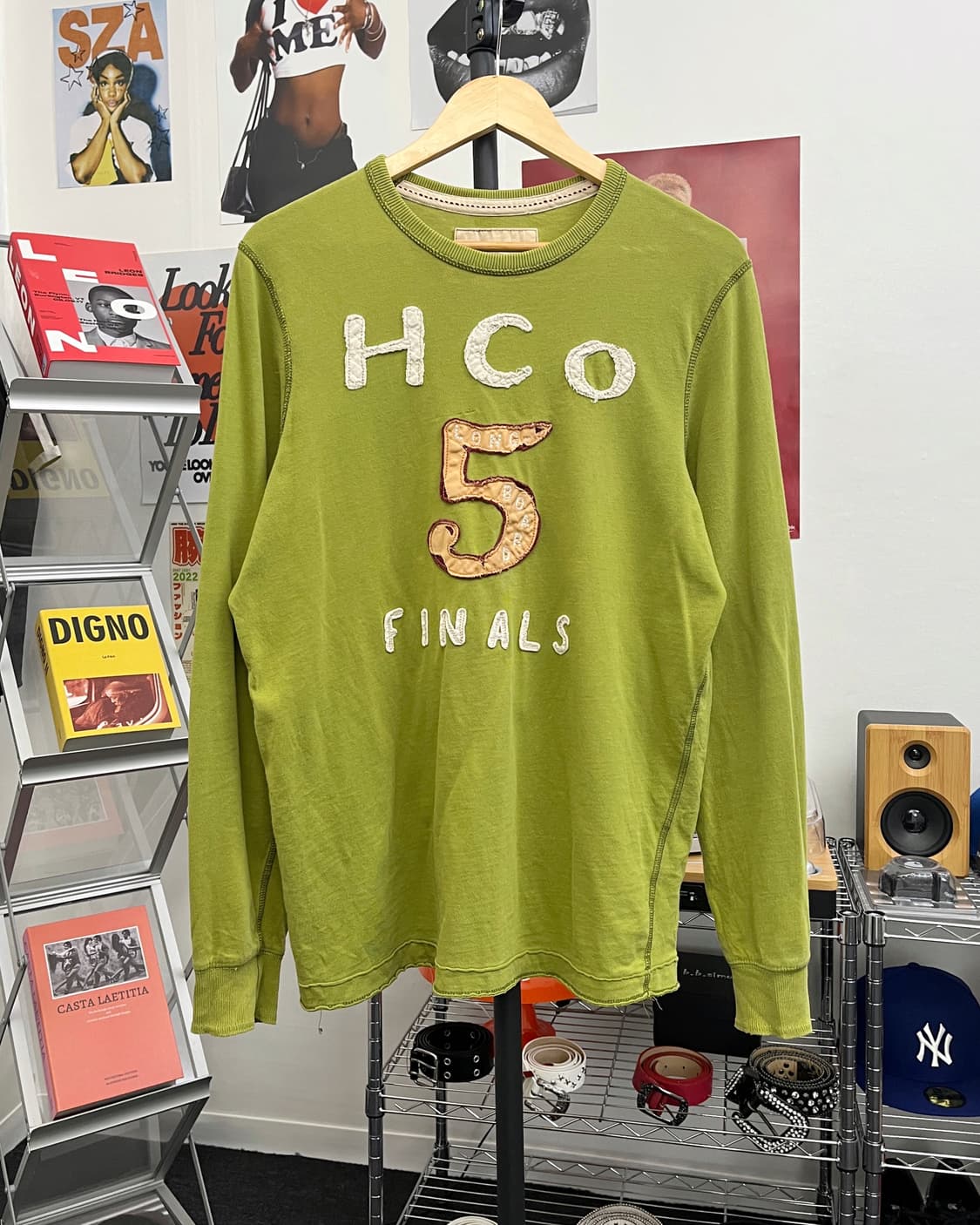 홀리스터 00s 말차 컬러 롱슬리브 티셔츠 상품이미지5