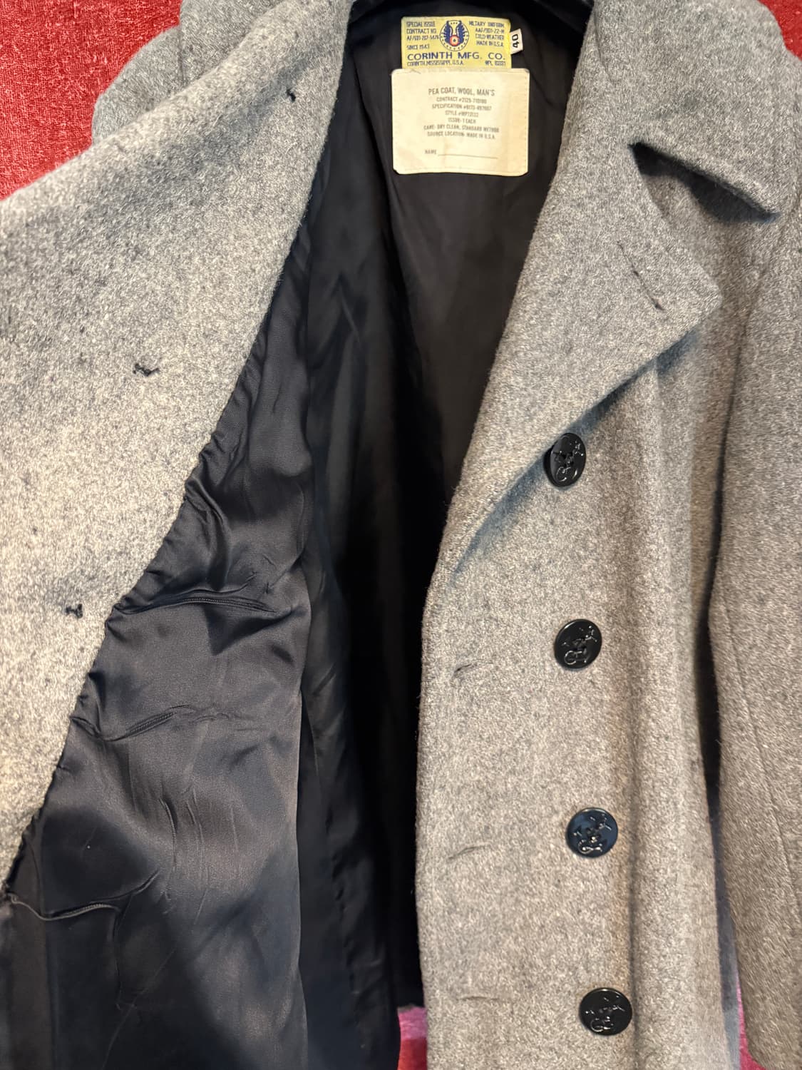 Corinth. MFG. Co. 피코트 40 size XL 상품이미지4