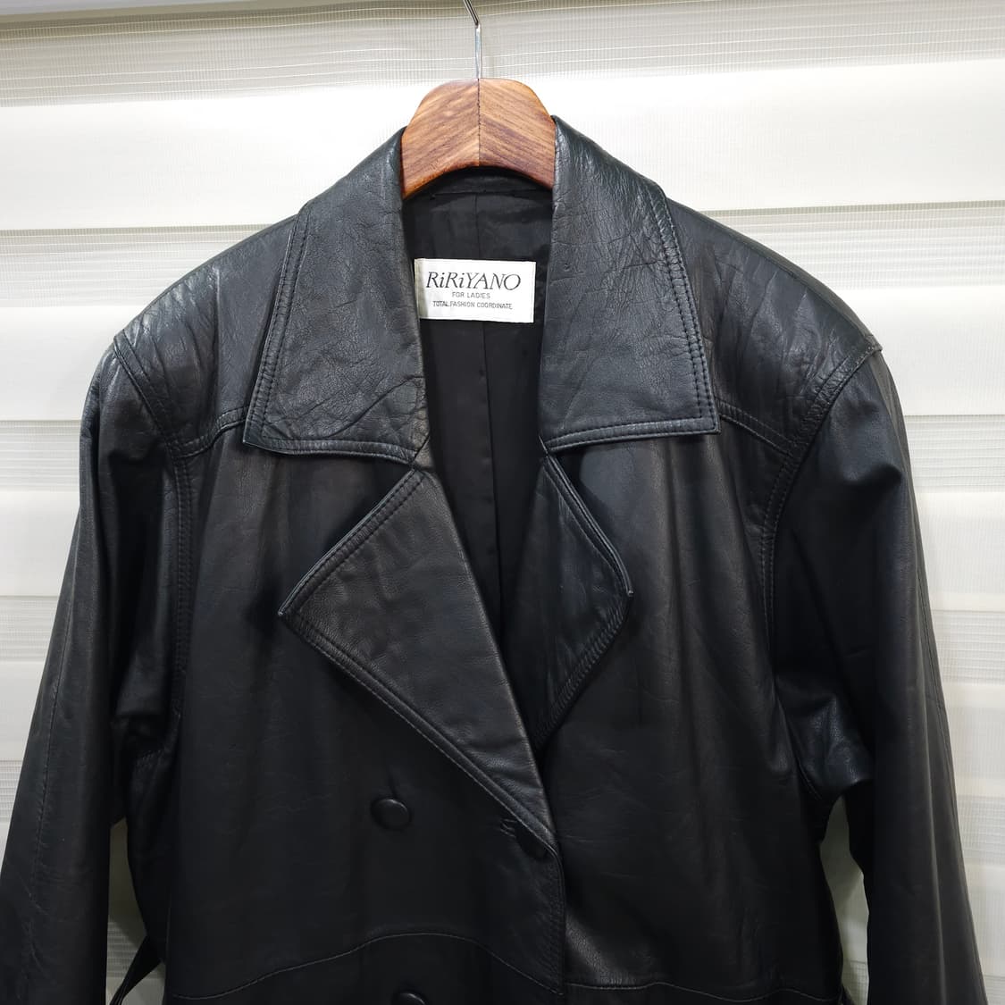 RiRiYANO 빈티지 가죽 트렌치 코트- 우먼프리 상품이미지2