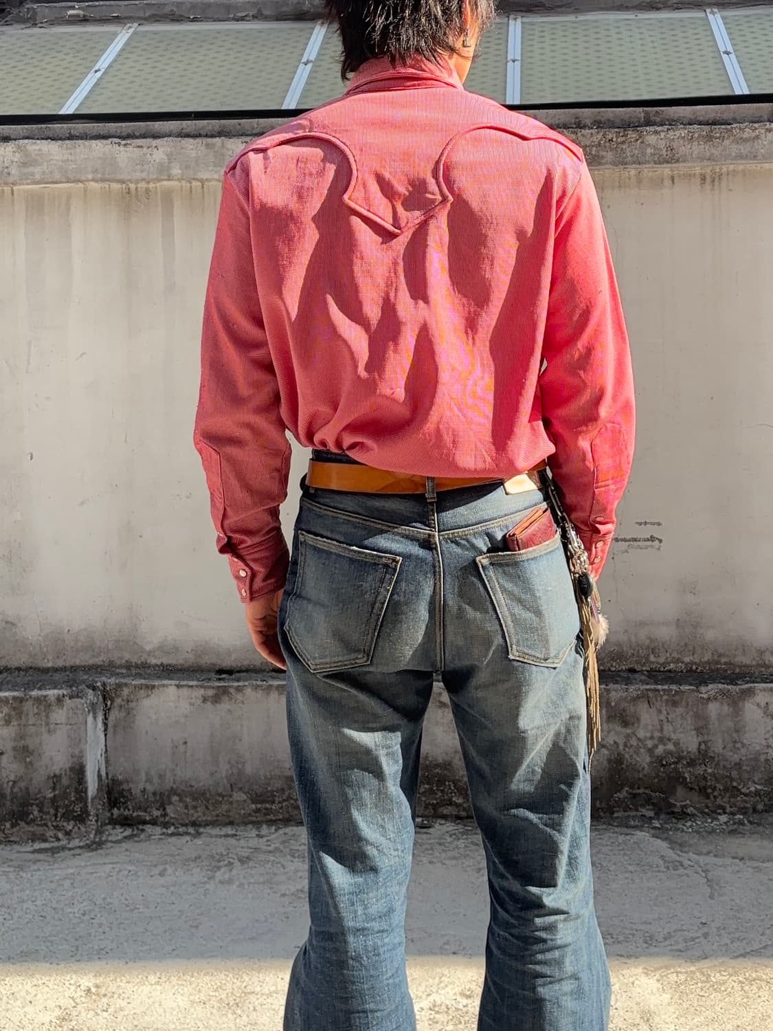 Vintage Red Hickory Stripe Western Shirt 상품이미지2