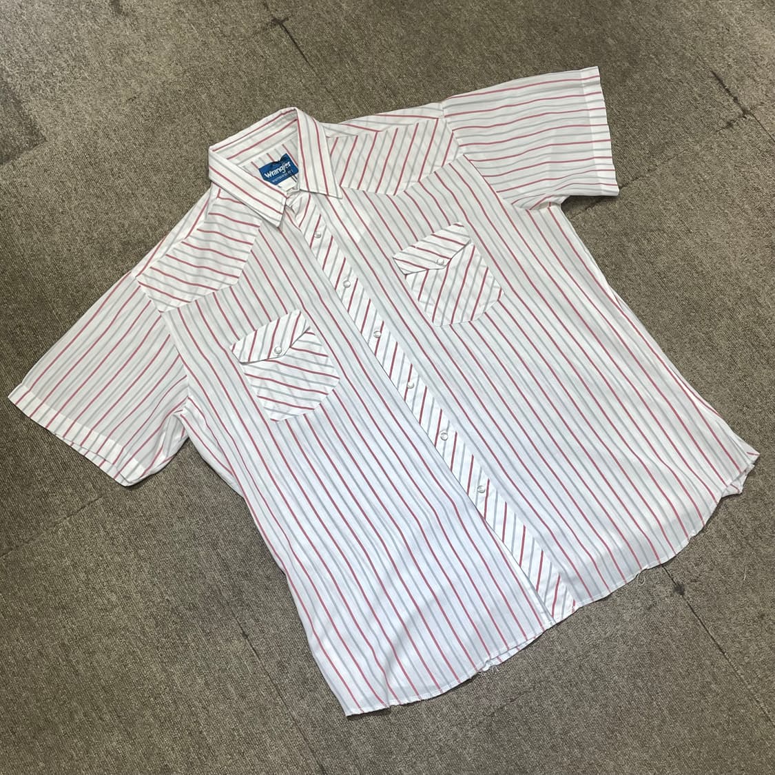 (XL) Wrangler 랭글러 스트라이프 웨스턴 반팔 셔츠  상품이미지1