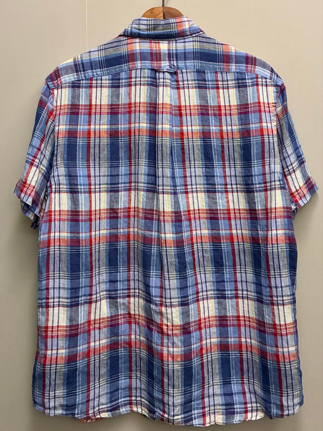 (M)POLO 폴로랄프로렌 마드라스 리넨 버튼다운 반팔 체크셔츠 상품이미지8