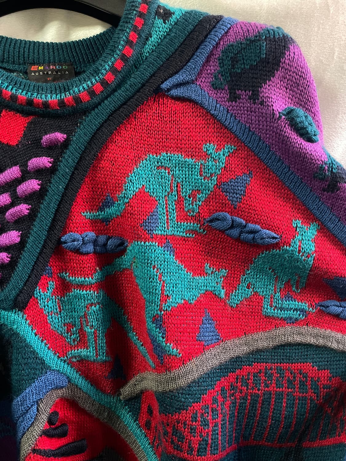 105) EMAROO 빈티지 호주 패턴 니트 스웨터 상품이미지4