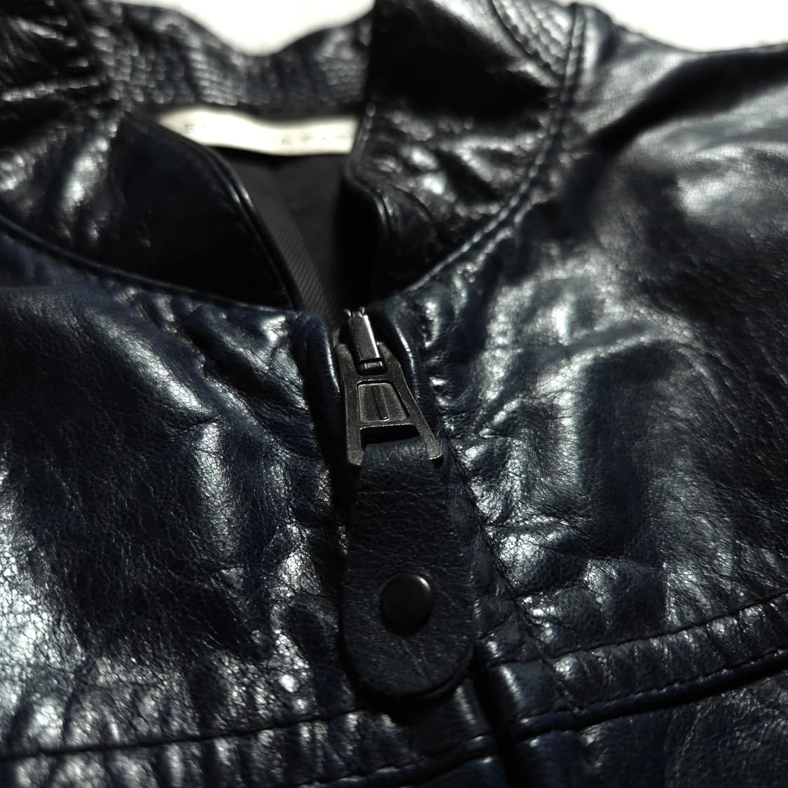 발렌시아가 크링클 램스킨 라이더 블루종 다크 네이비 상품이미지4