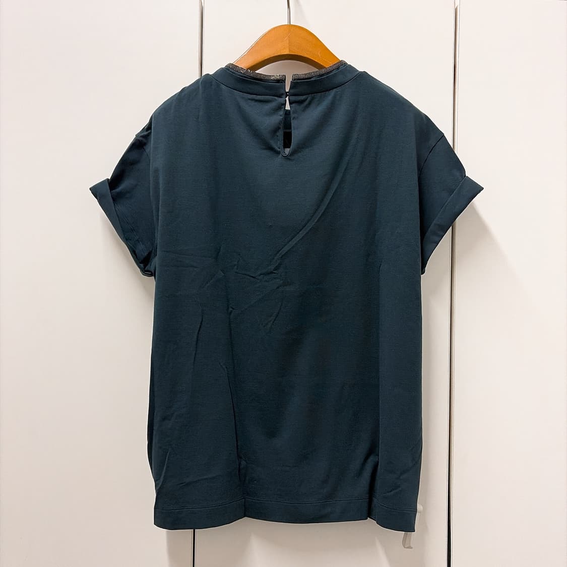 (정품/새상품) 브루넬로 쿠치넬리 여성 모닐리 체인 롤업 슬리브 티셔츠 상품이미지3