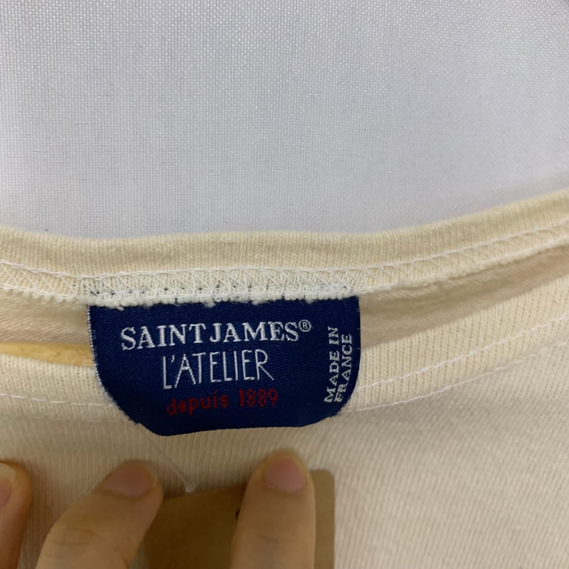 세인트제임스 빈티지 코튼 롱슬리브 아이보리 긴팔 티셔츠 L 남녀공용 상품이미지2