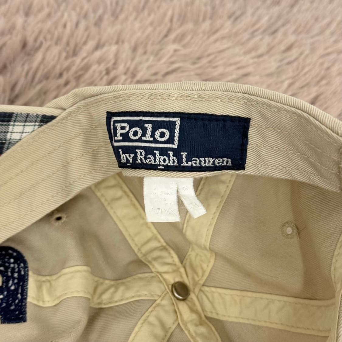 폴로랄프로렌 P로고 포인트 베이지 볼캡 상품이미지6