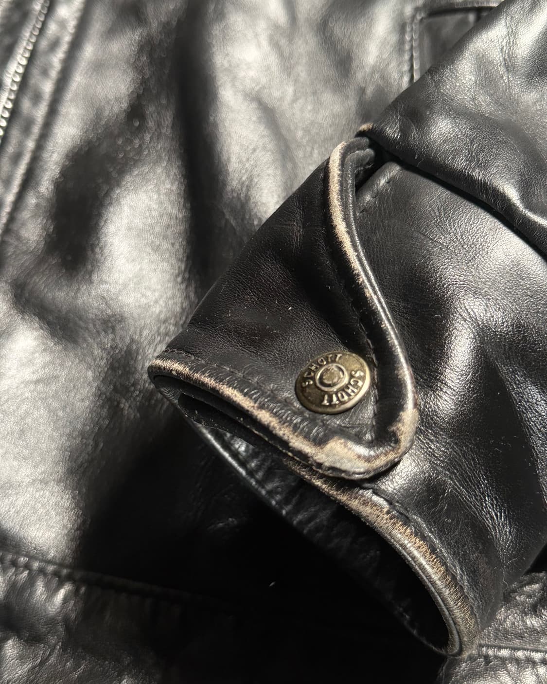 (레어) 80-90‘s 쇼트 카우하이드 640 싱글 라이더 자켓 42 상품이미지3