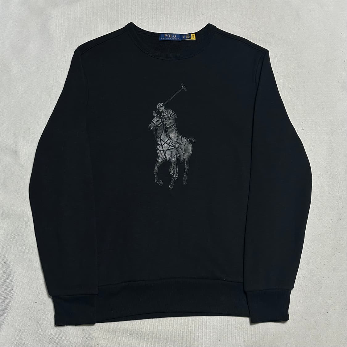 XS 폴로랄프로렌 빅포니 블랙 기모 맨투맨 상품이미지2