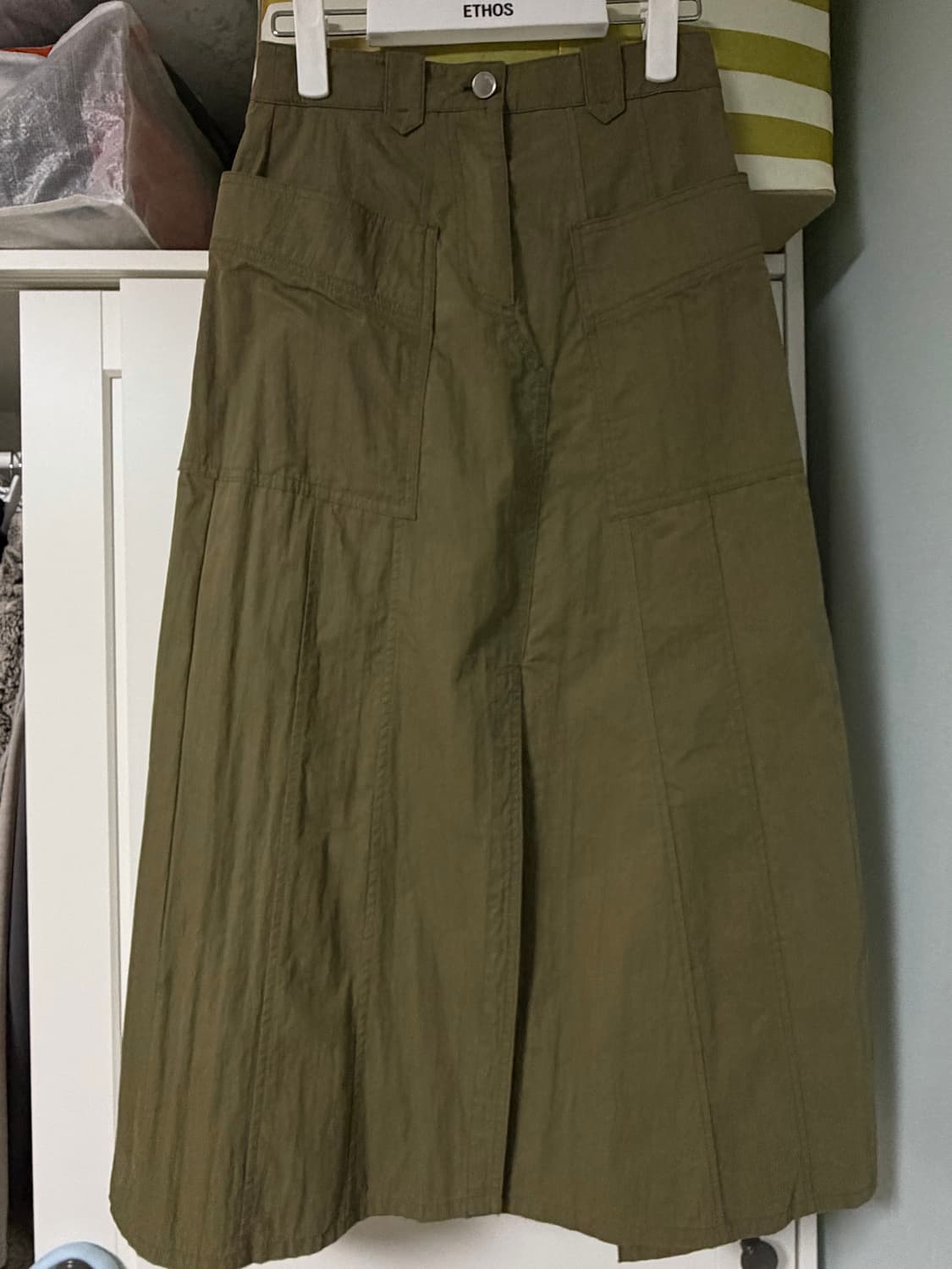 에토스 언발란스 스커트 카키 ethos S사이즈 상품이미지7