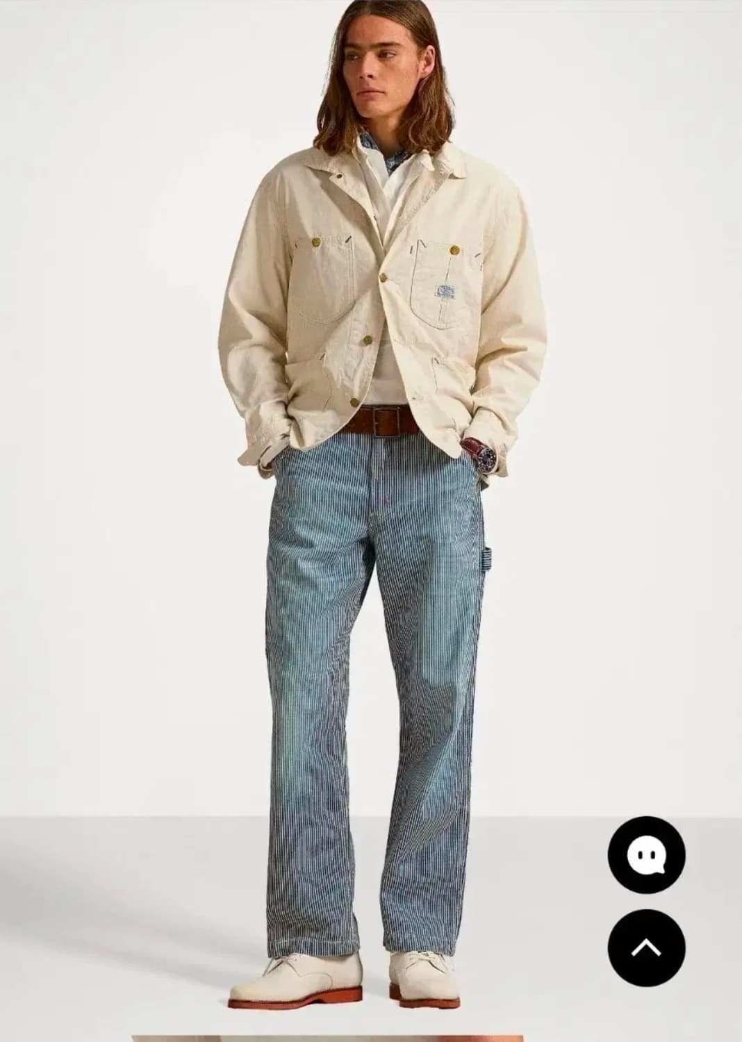 폴로랄프로렌 덩거리핏 히코리 스트라이프 인디고팬츠 32X32 상품이미지7