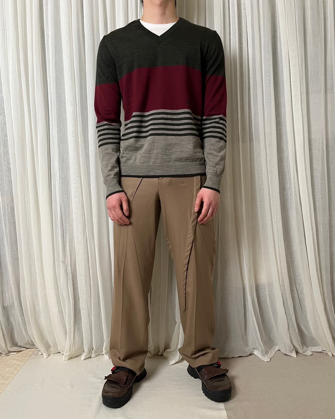 언더커버 미들핑거 스트라이프 니트 Undercover  상품이미지3