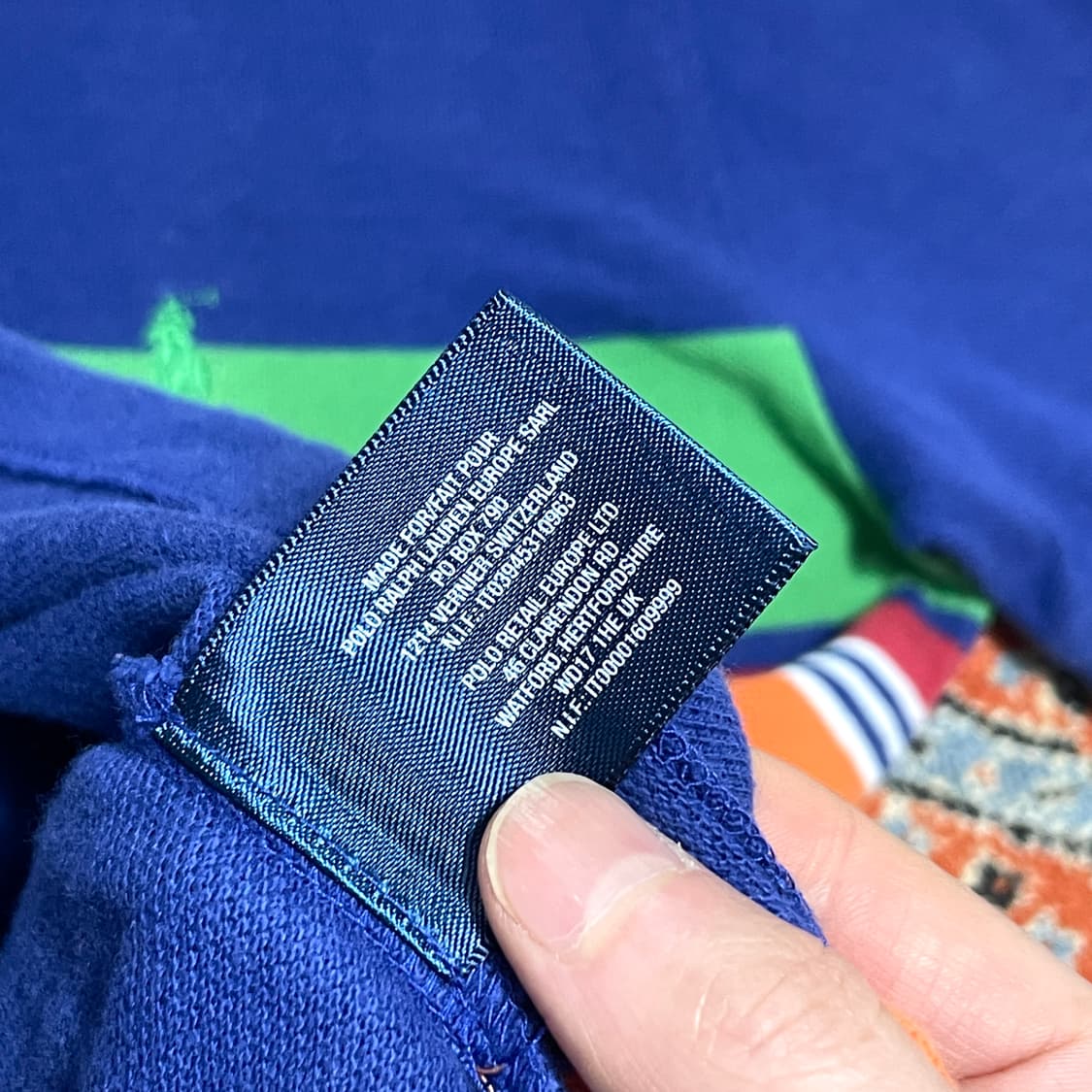 폴로랄프로렌 스트라이프 블루 반팔카라티 M(10-12) 상품이미지5