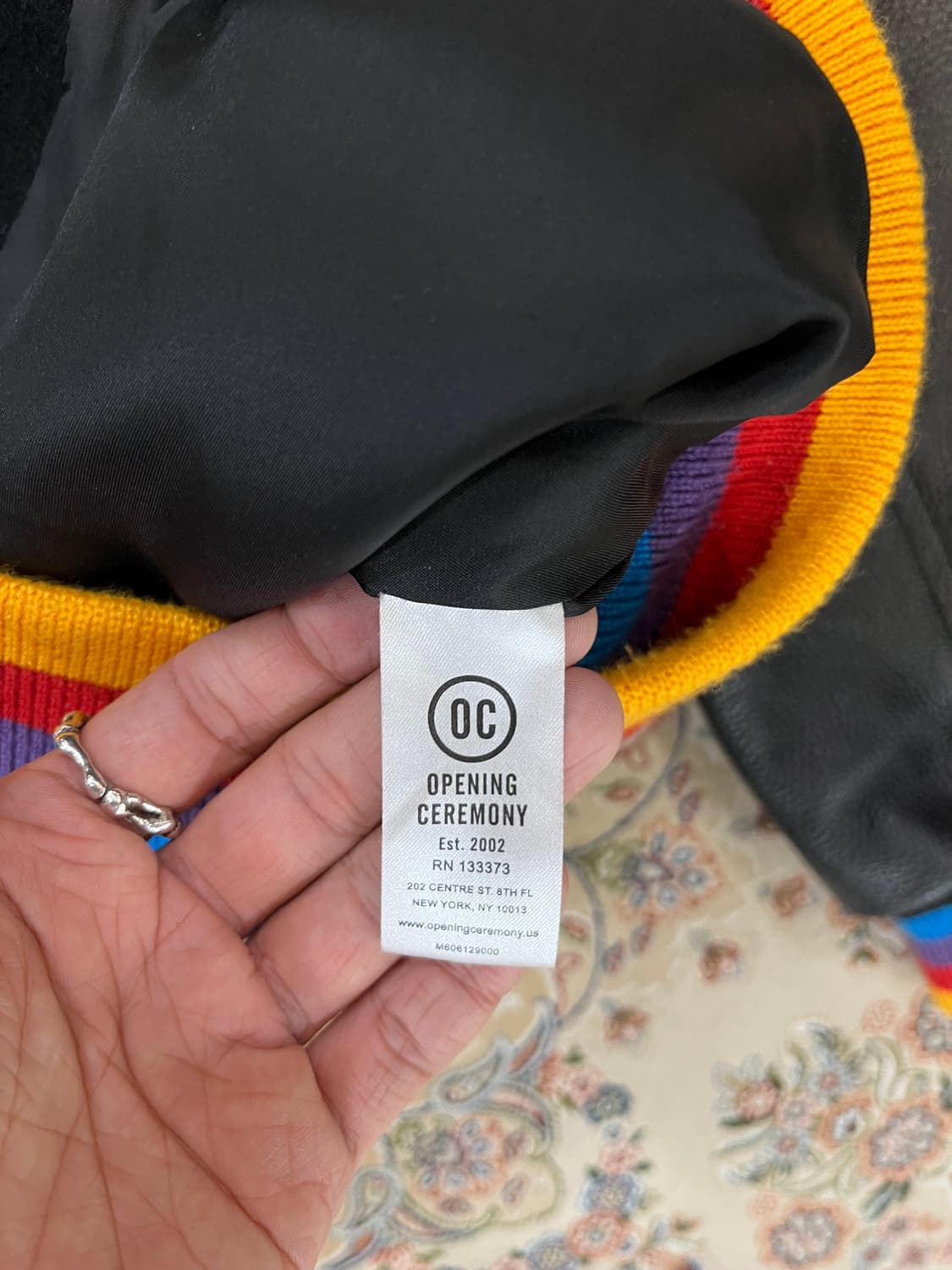 오프닝세레머니 X 코닥 레인보우 패치 바시티자켓 상품이미지5