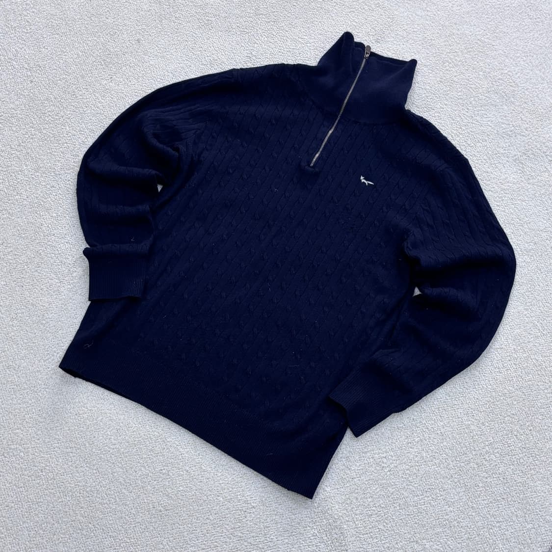 95 울시 남성 꽈배기 니트 반집업 0407E1 상품이미지1