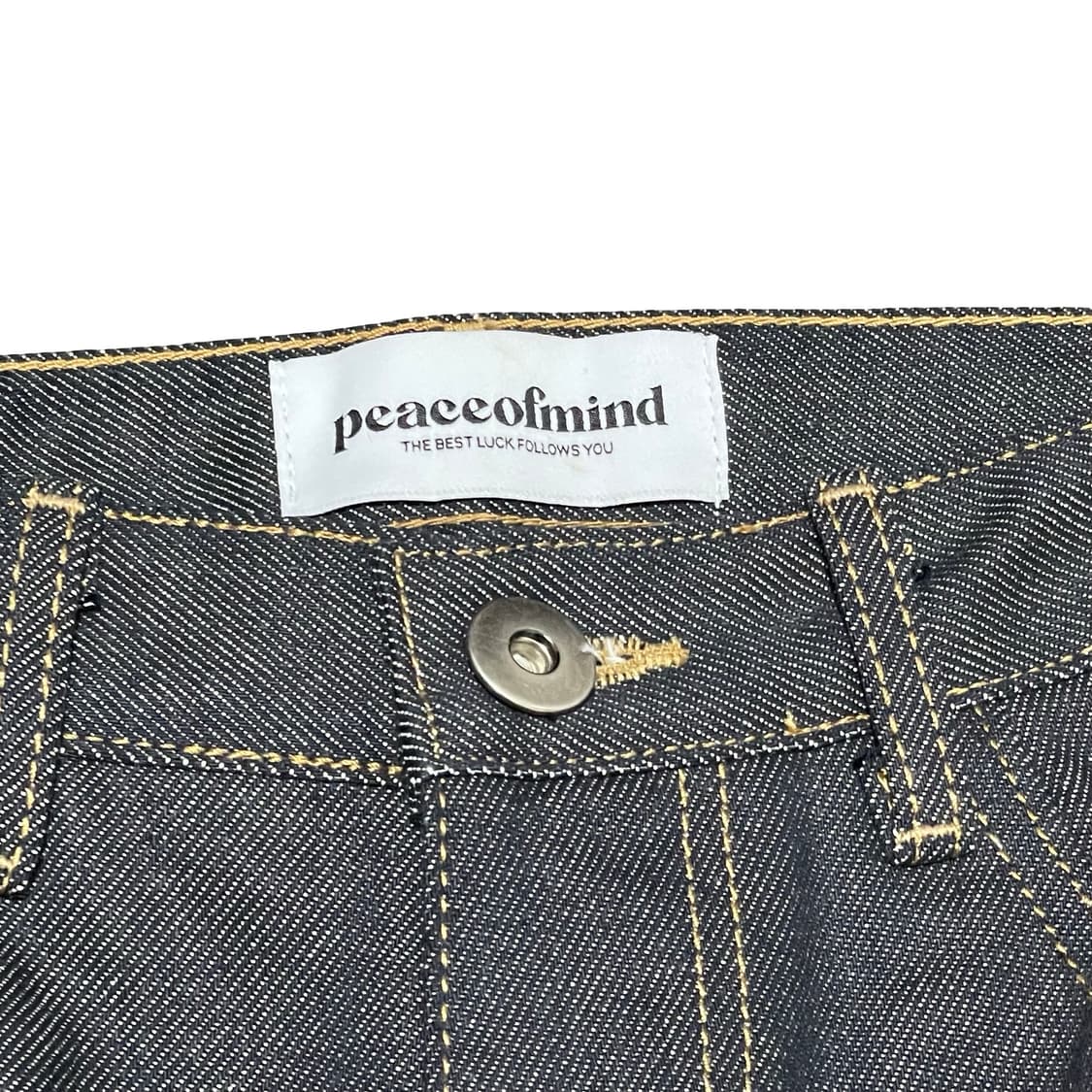[30] peaceofmind 데님 배색 팬츠 상품이미지3