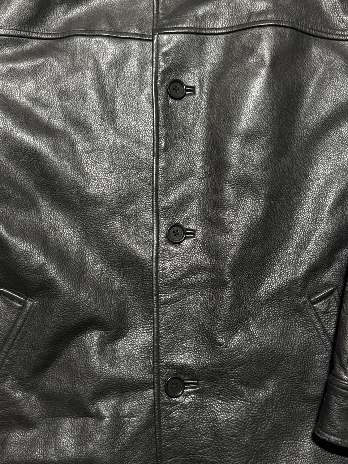 90s Old GAP 카우레더 카코트 L 상품이미지6