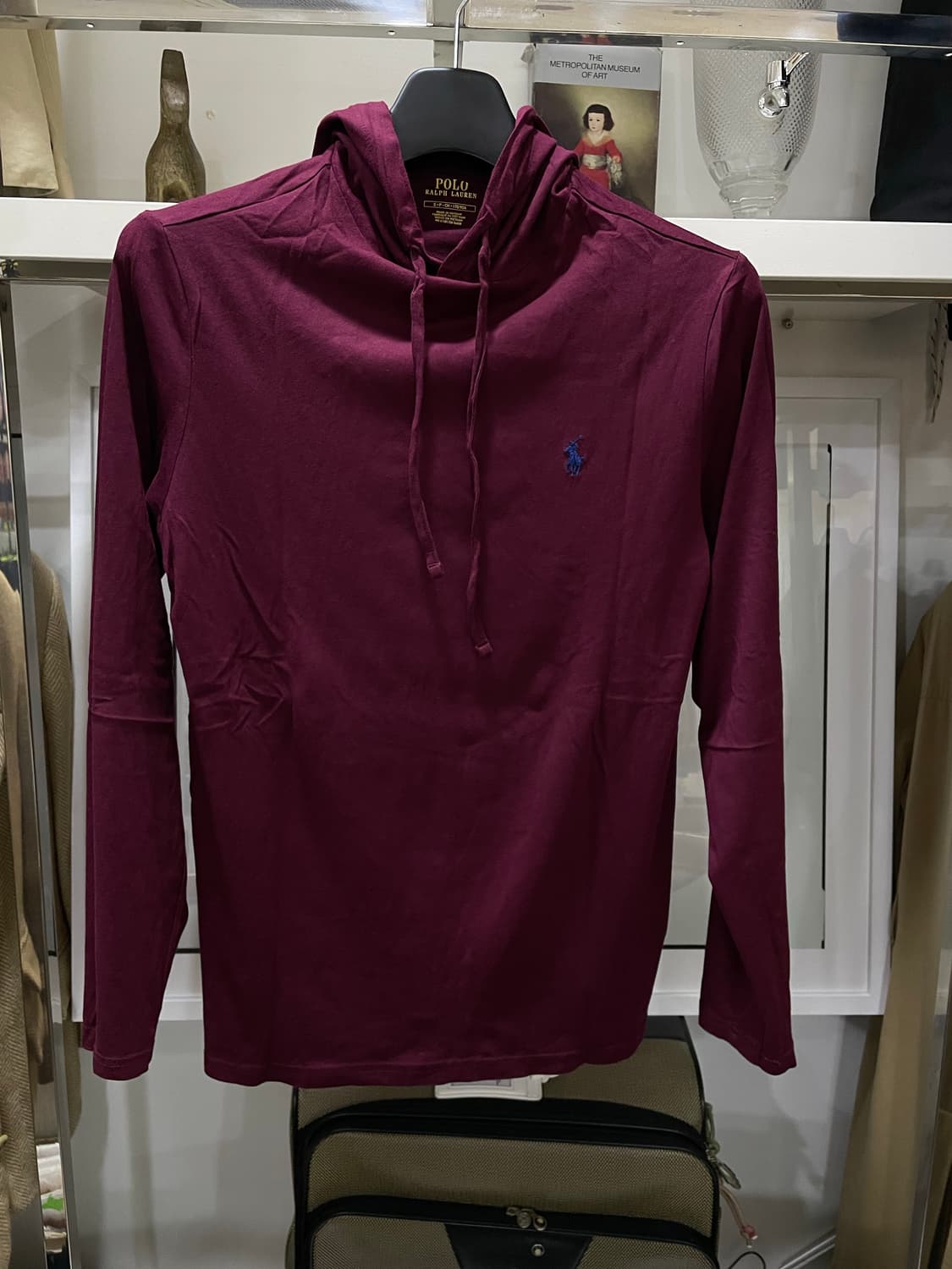폴로랄프로렌/버건디 후드티(S) 상품이미지1