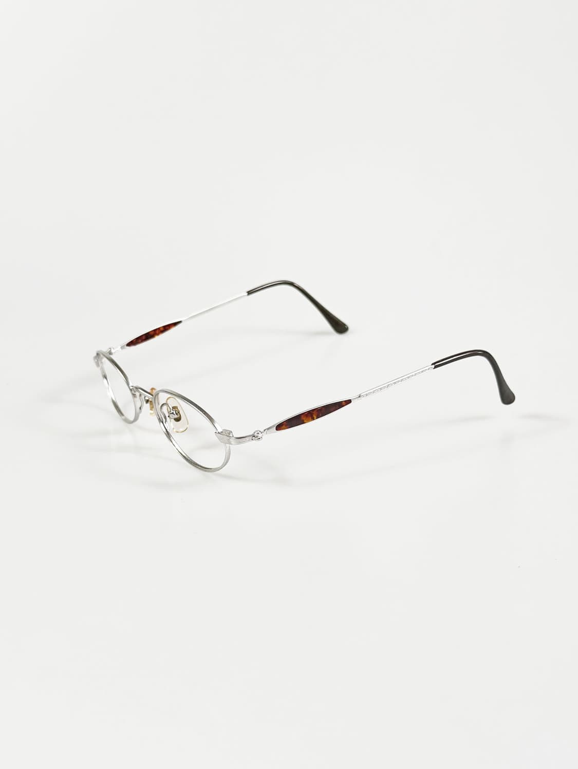 TOSCANI 실버 메탈 슬림 오벌 프레임 빈티지 안경 상품이미지3