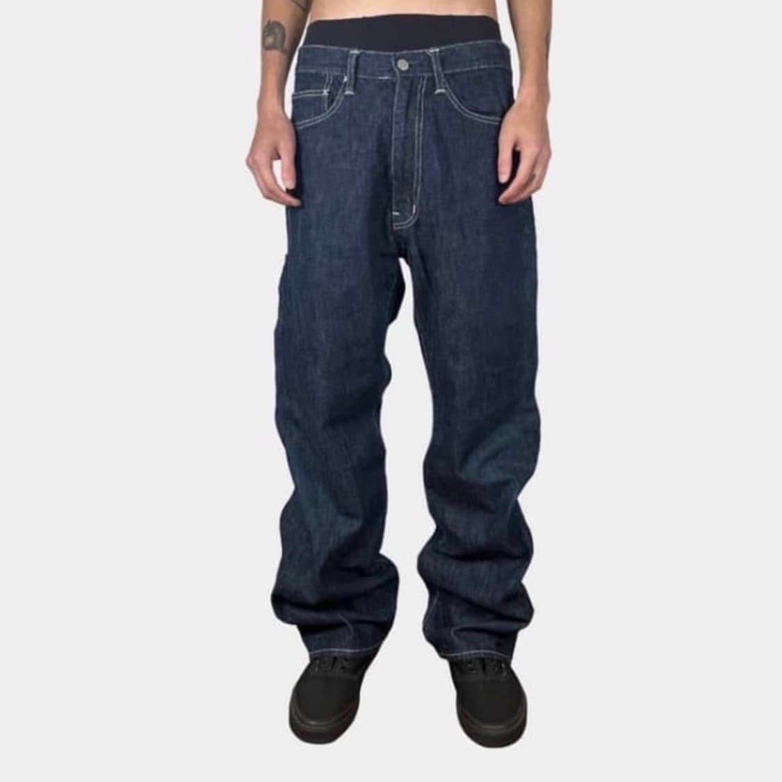 요지야마모토 비대칭 데님 인디고 상품이미지2