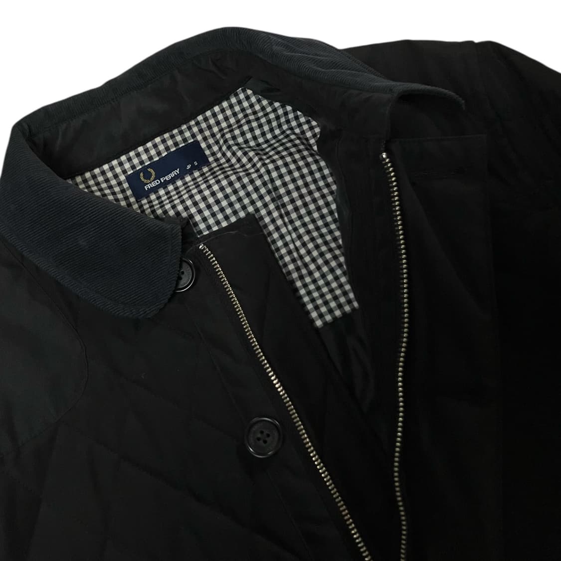 Fred Perry 프레드 페리 퀄팅 카라 점퍼 자켓 S 상품이미지1