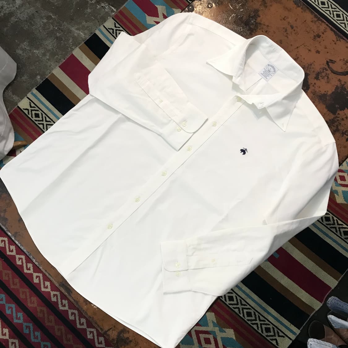 브룩스브라더스 화이트 옥스포드 셔츠 남성 110 사이드 상품이미지2