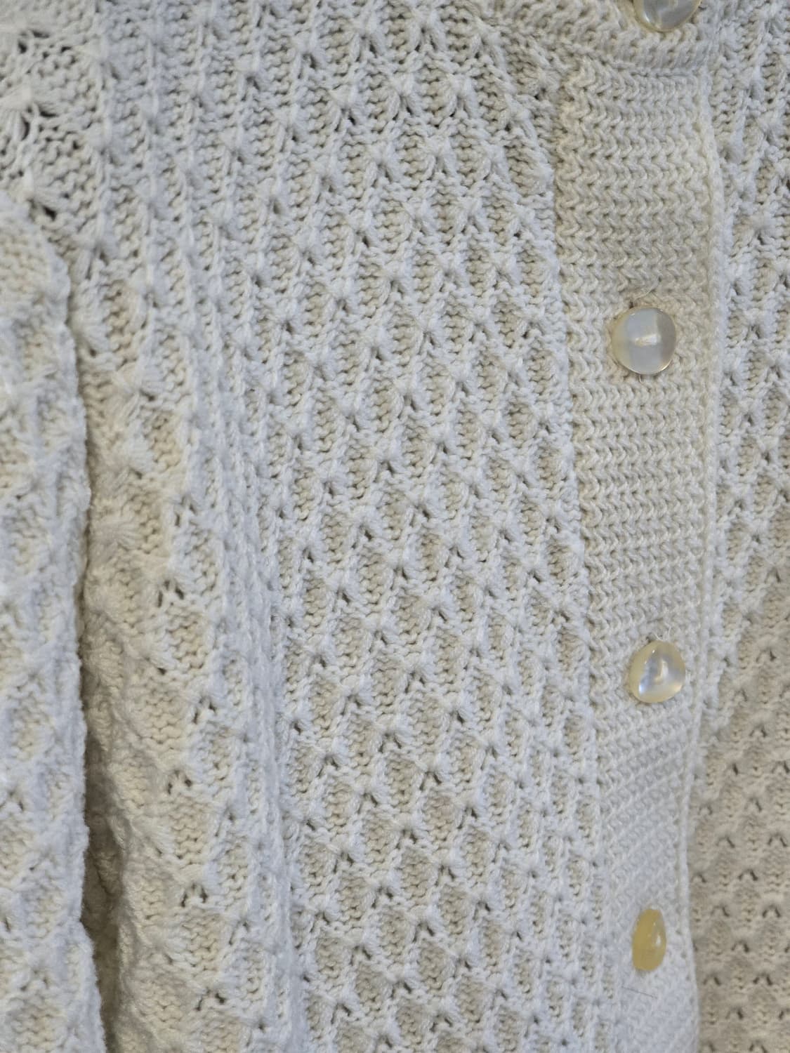 아이보리 니트 가디건 M 상품이미지4