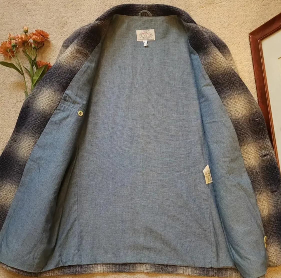 90s 조르지오 아르마니 울 플란넬 스포츠코트 46(105) 상품이미지5