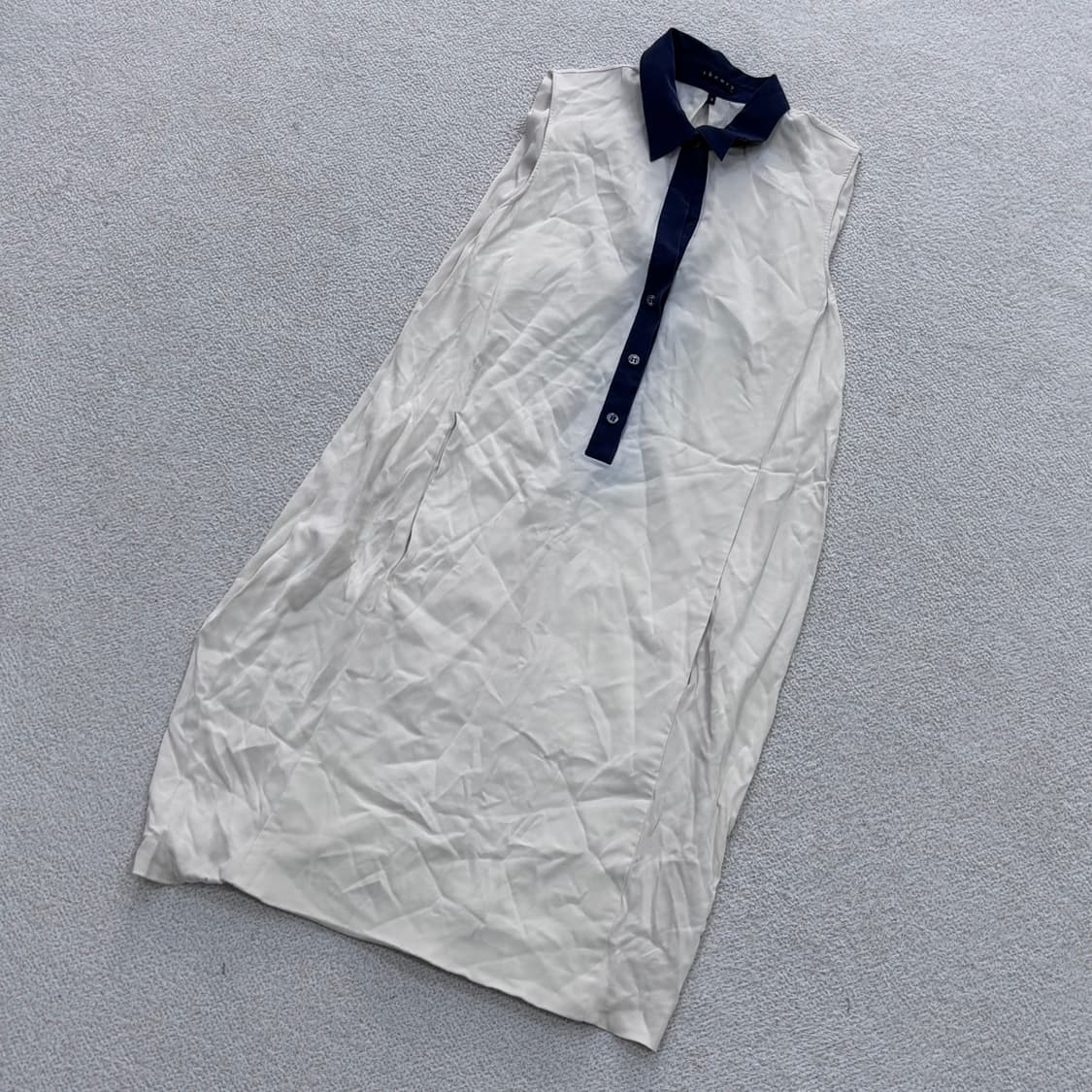 4 띠어리 실크 슬리브리스 원피스 0407E1 상품이미지1