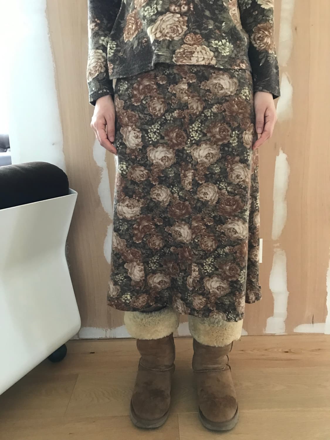  vintage flower pattern skirt 상품이미지4