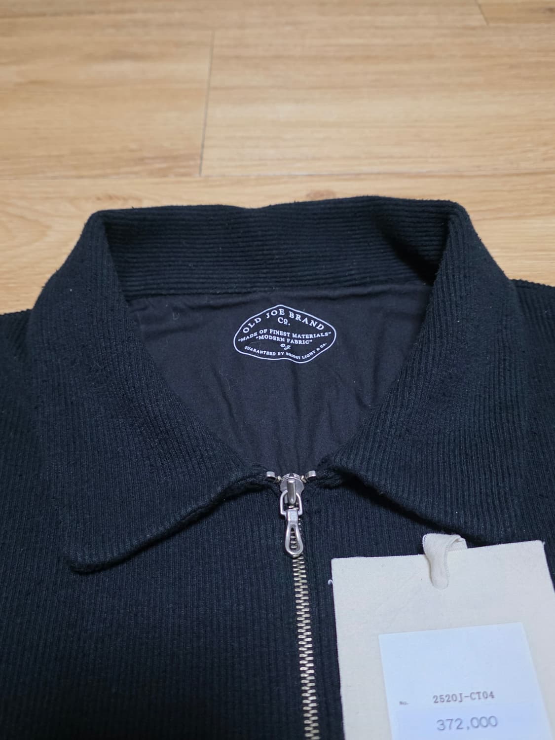 40size새제품 택포30만)25fw올드조 실크넵 쿼터집업 Onyx 상품이미지3