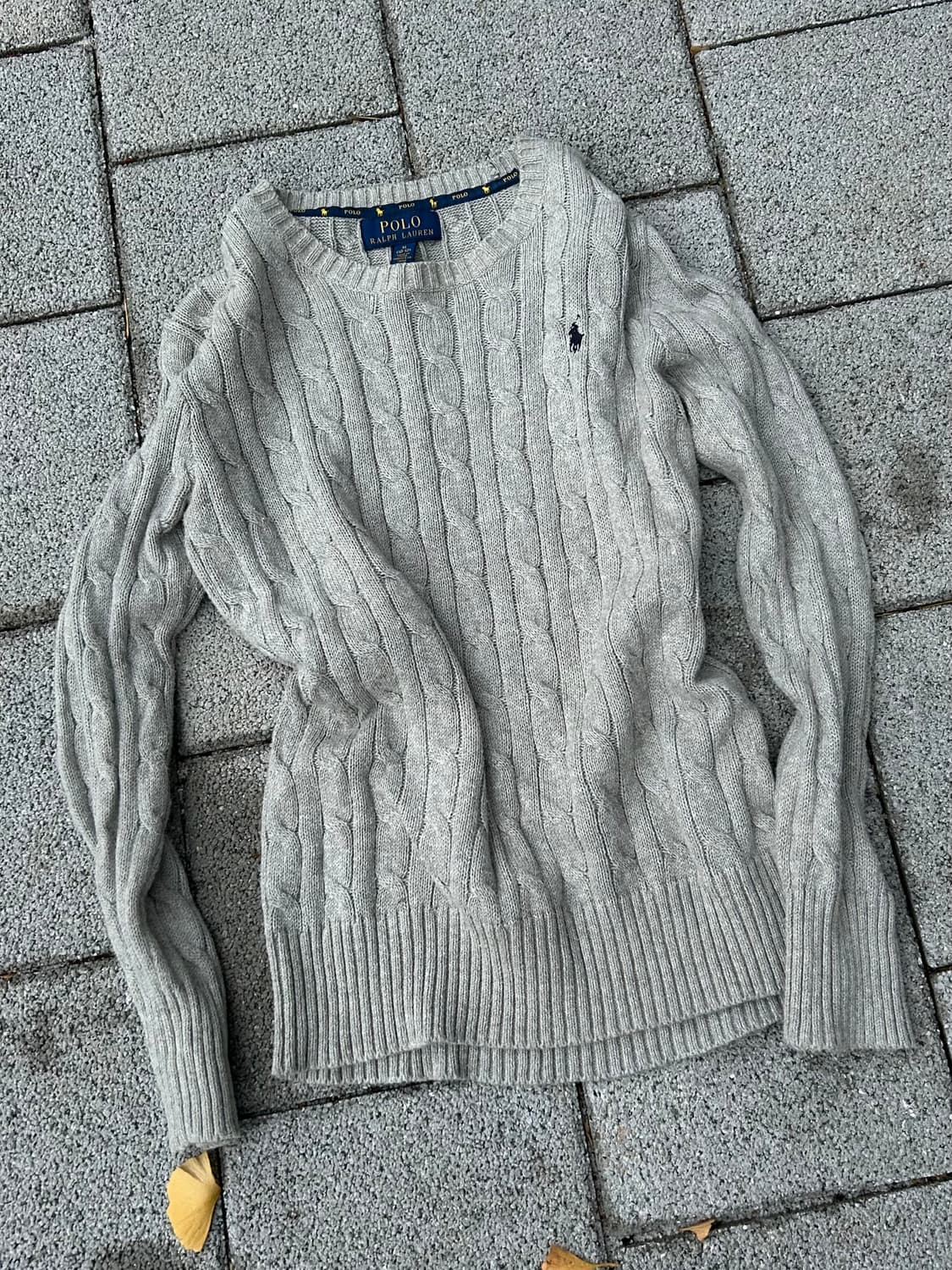 VTG 폴로 polo 그레이 꽈배기 포니 니트 상품이미지1