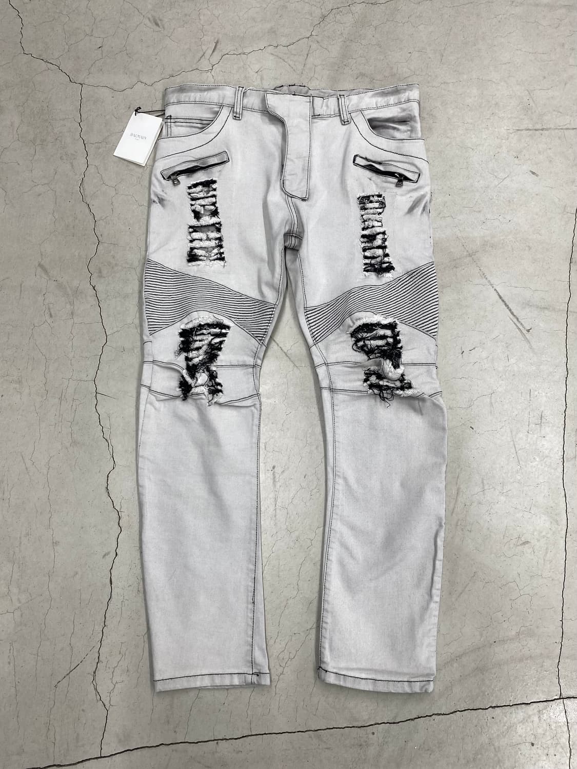 발망 디스트레스드 바이커 팬츠 상품이미지3