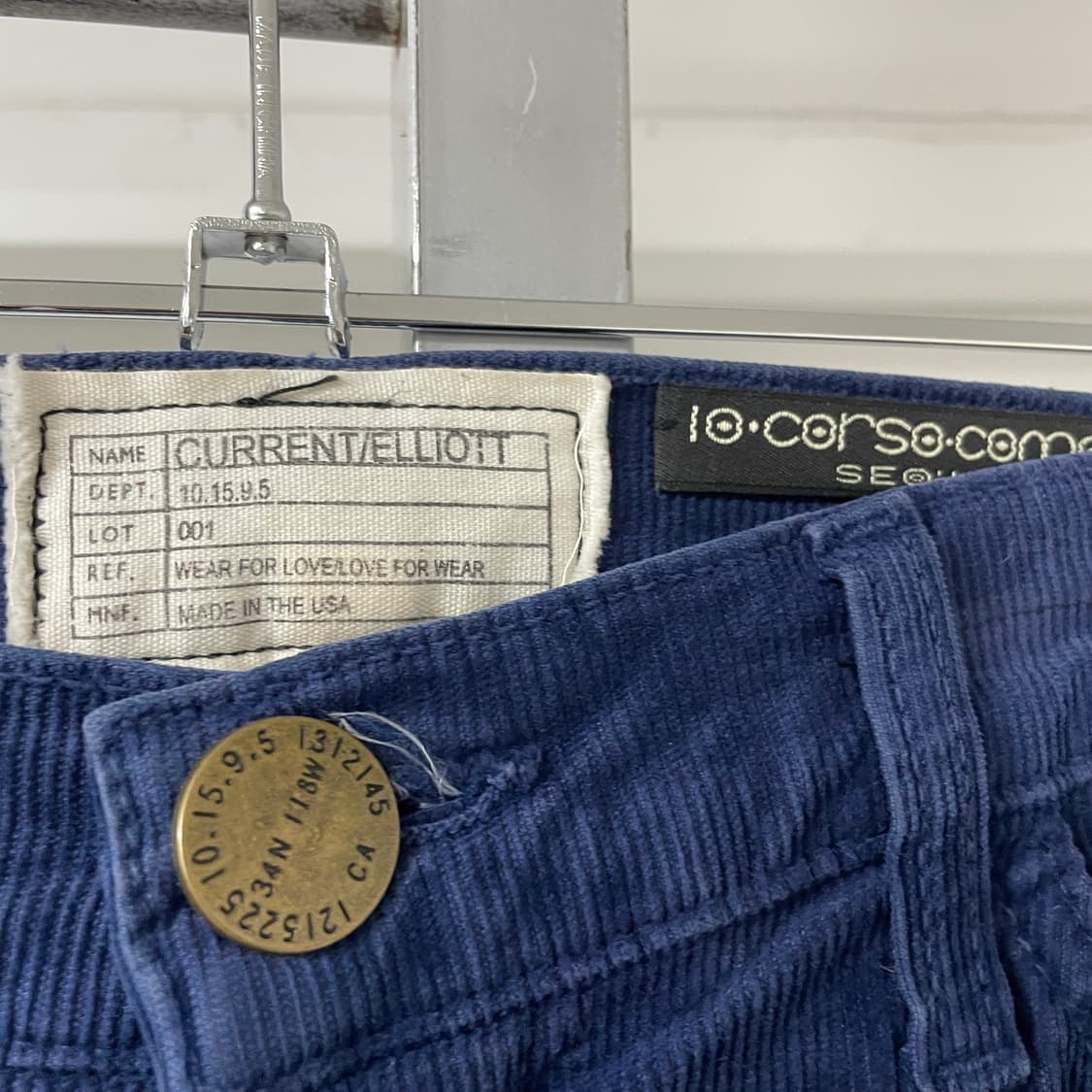 커런트엘리엇 코듀로이 팬츠 블루 24(W) 상품이미지4