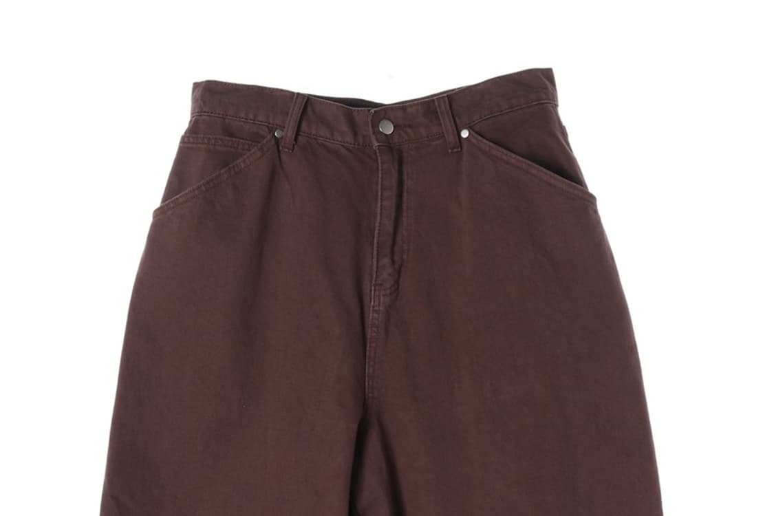 스웨이드블루진 딥브라운 와이드 벌룬 팬츠 L 상품이미지3