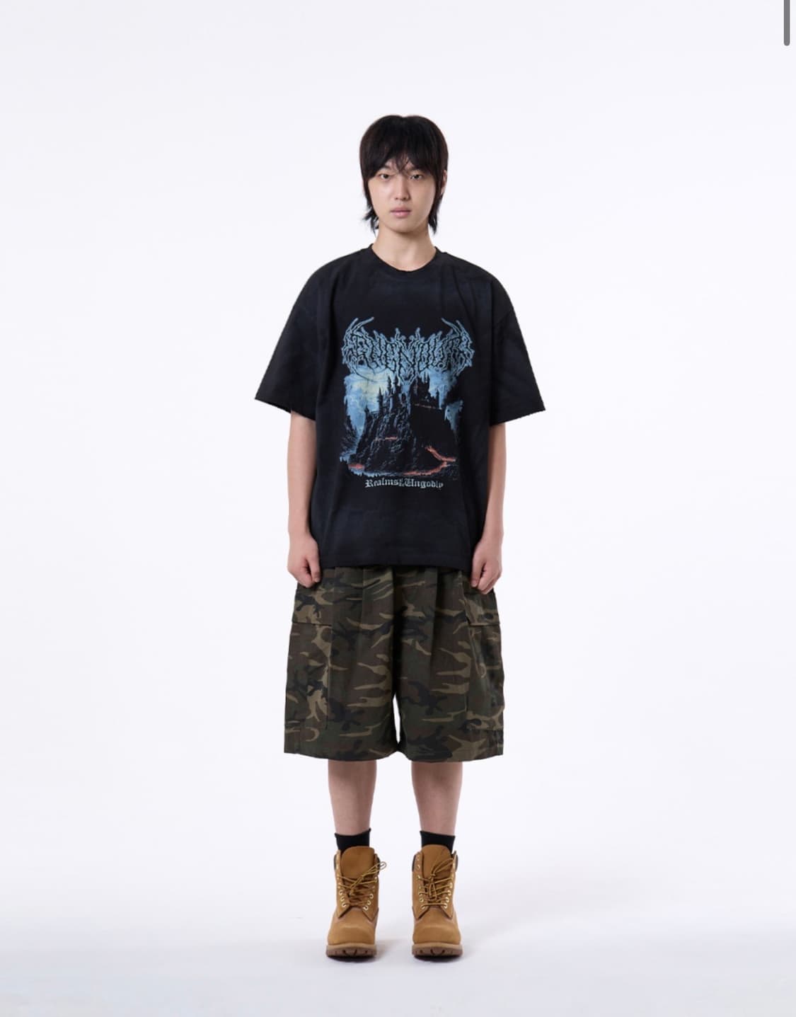 카모플라쥬 카고 반바지 팬츠 L 상품이미지5