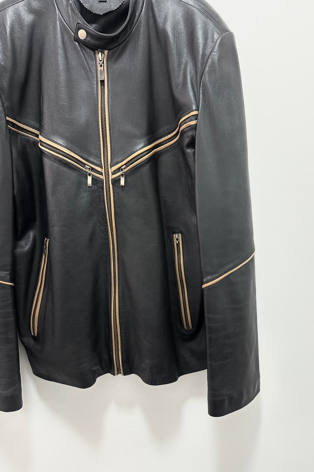 Sheepskin leather piping jacket 상품이미지5