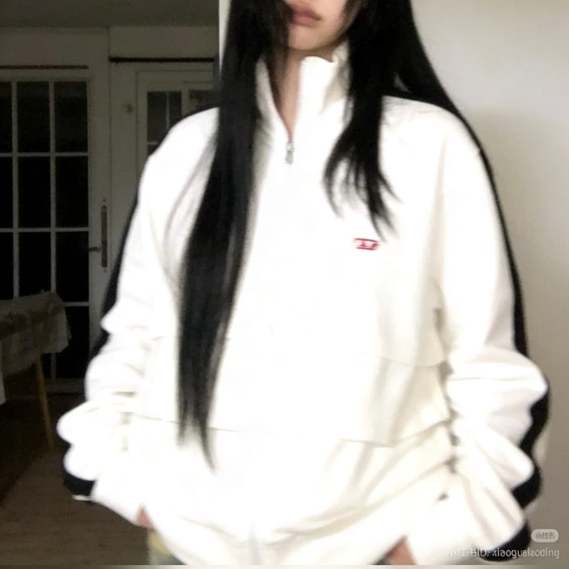 디젤 스트라이프 집업 져지 자켓 상품이미지1