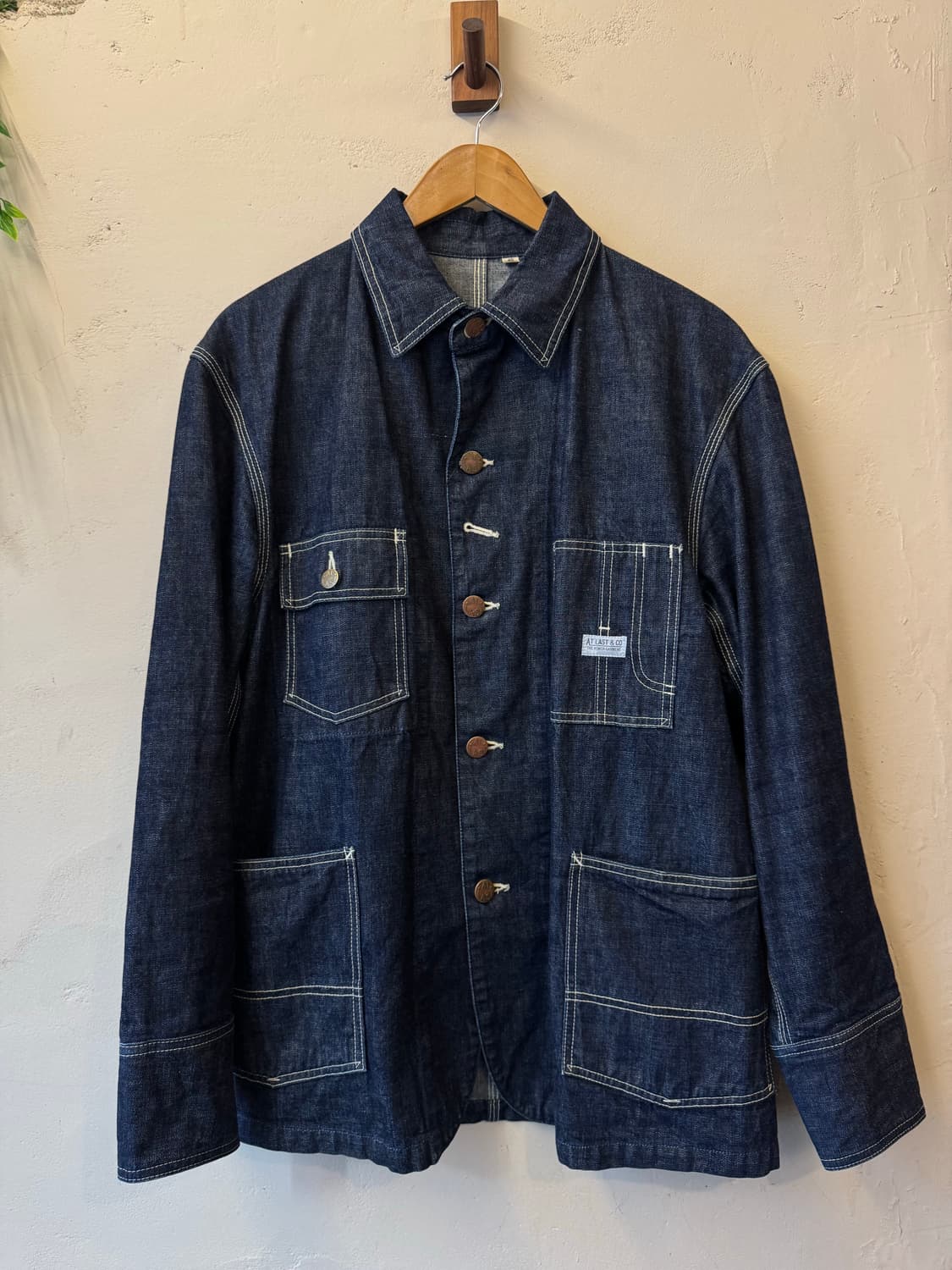 엣라코 30s-40s 데님 커버올 셋업 상품이미지1