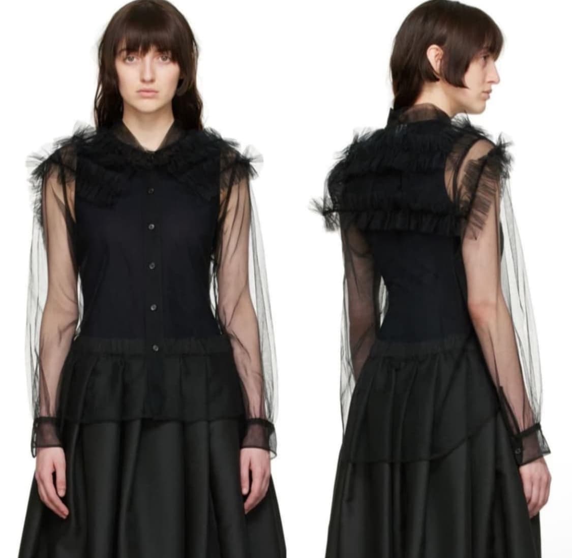 Noir kei ninomiya 시스루셔츠 상품이미지1