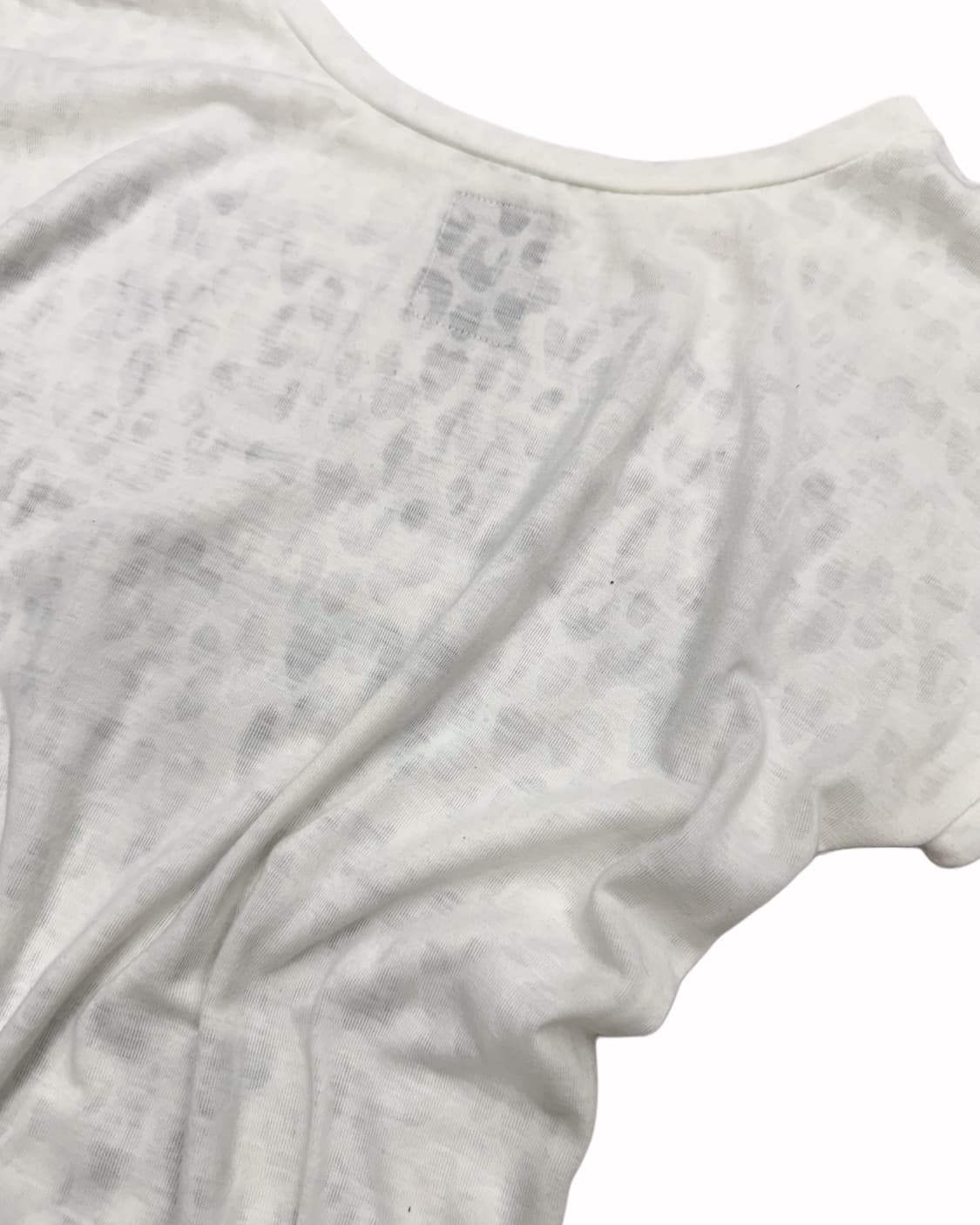 see-thorugh pattern shirring t-shirt 상품이미지5