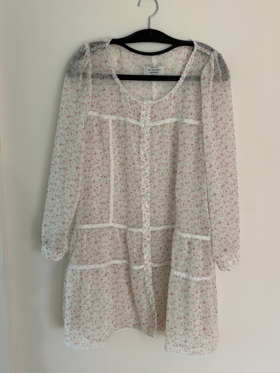 노컨텐츠 338. Sheer Flower Dress  상품이미지6