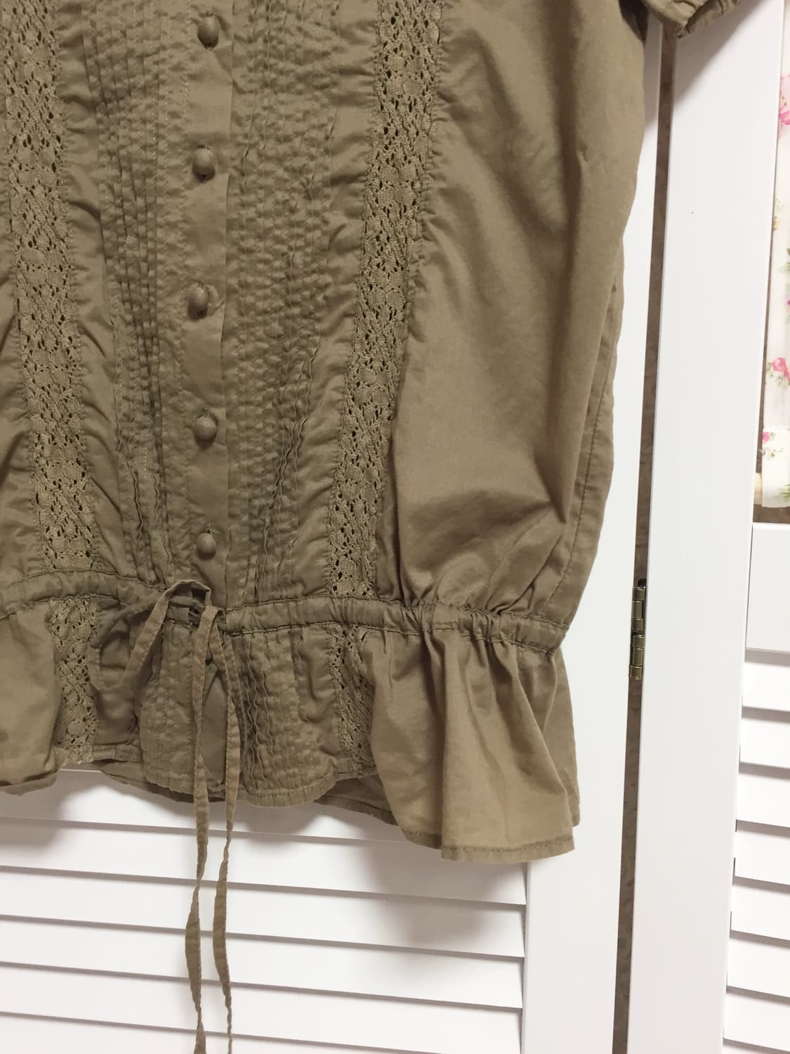 빈티지 카키브라운 모리걸 블라우스 상품이미지2