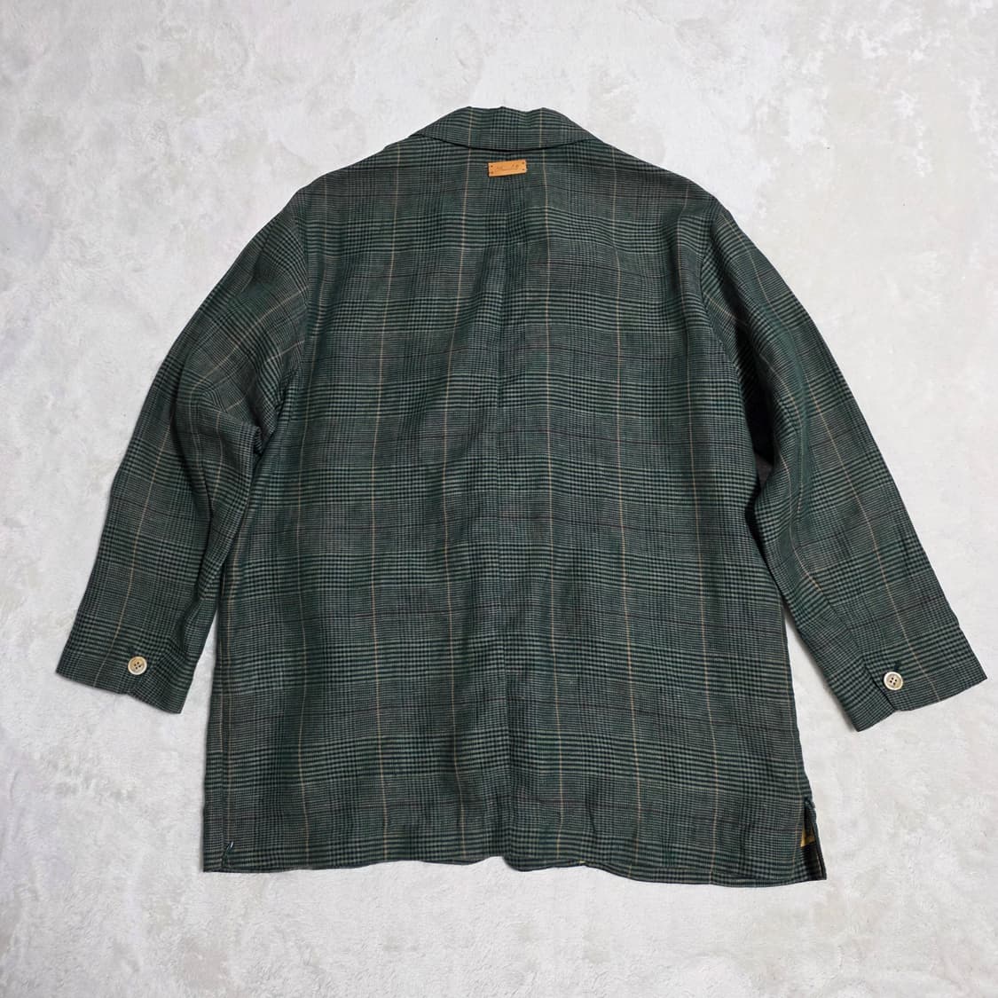 (S)여성 써스데이아일랜드 린넨 체크 자켓 상품이미지3